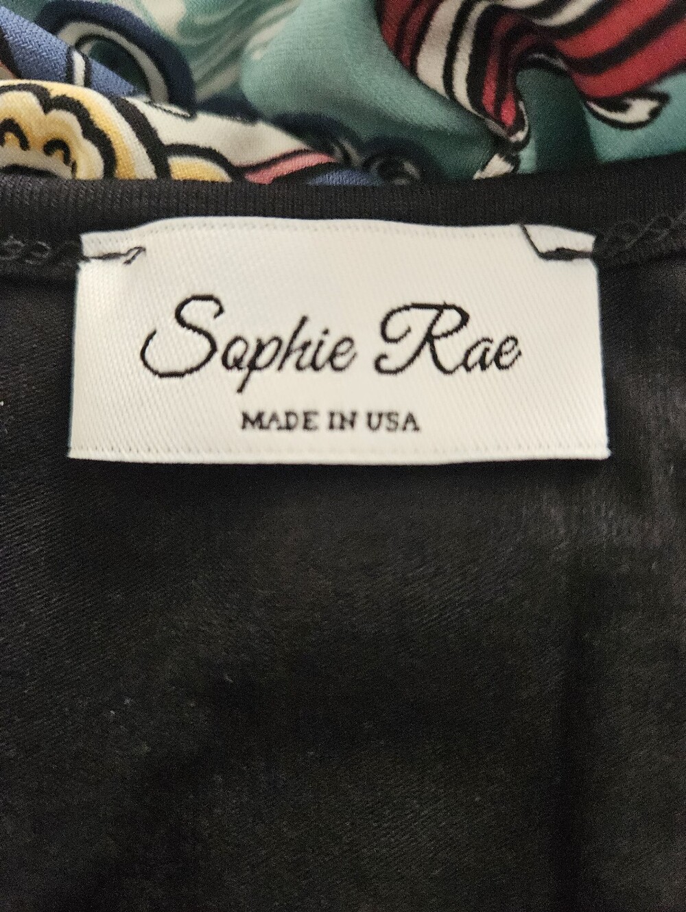 Sophie Rae Black Tank Top Maxi Dress with Teal Floral Skirt Size XL Sundress - Picture 3 of 5